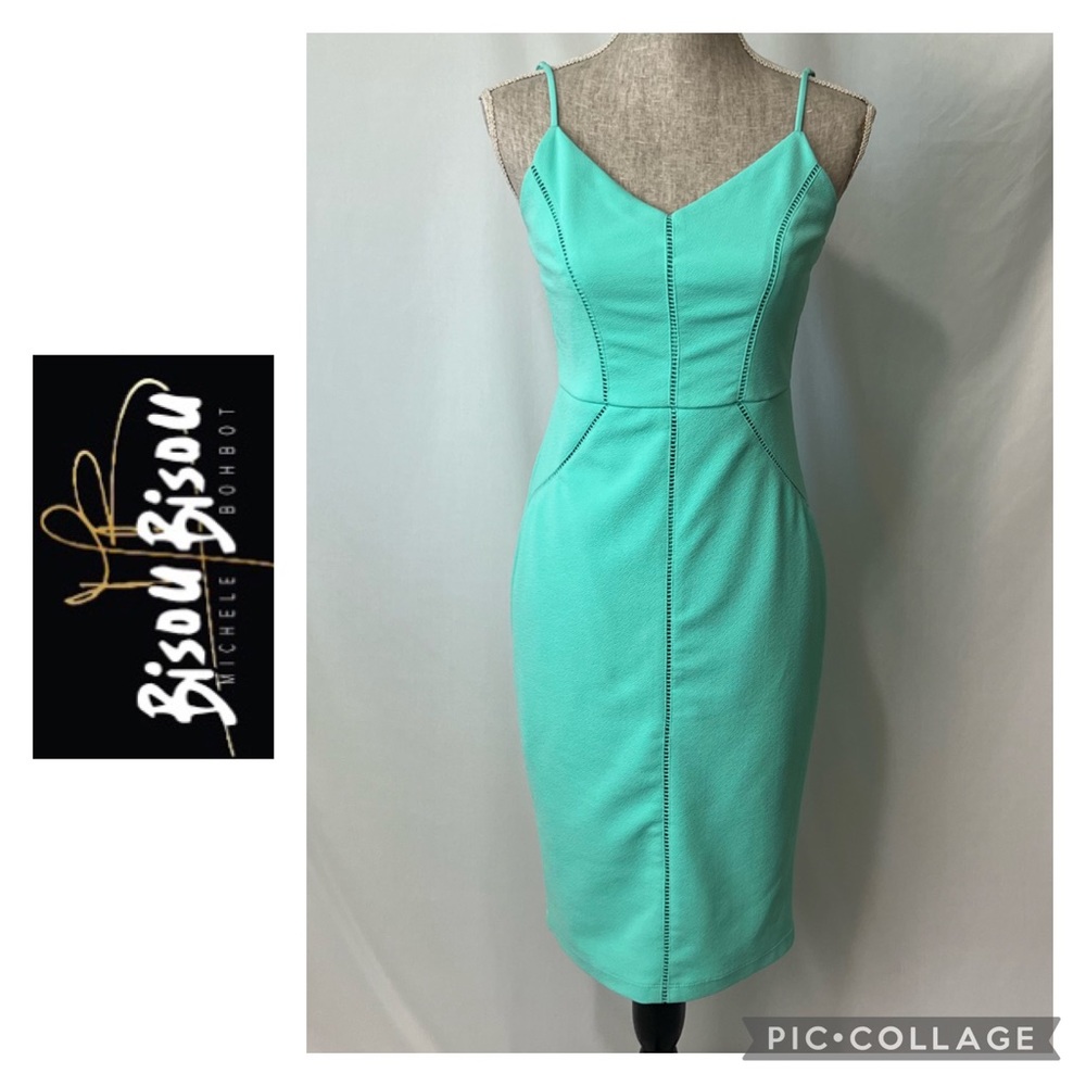BISOU BISOU | RARE Mint Green Spaghetti Strap Pencil Dress 💎💎💎